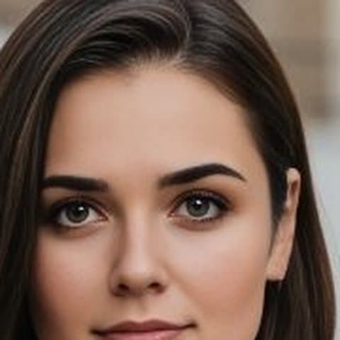 Close-up of the new face after the AI face swap in the Trendy Casual template