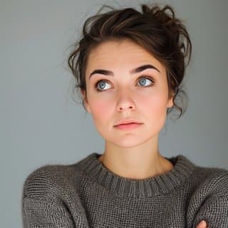 AI-generated sample face used for the Christmas Tree (Female) face swap
