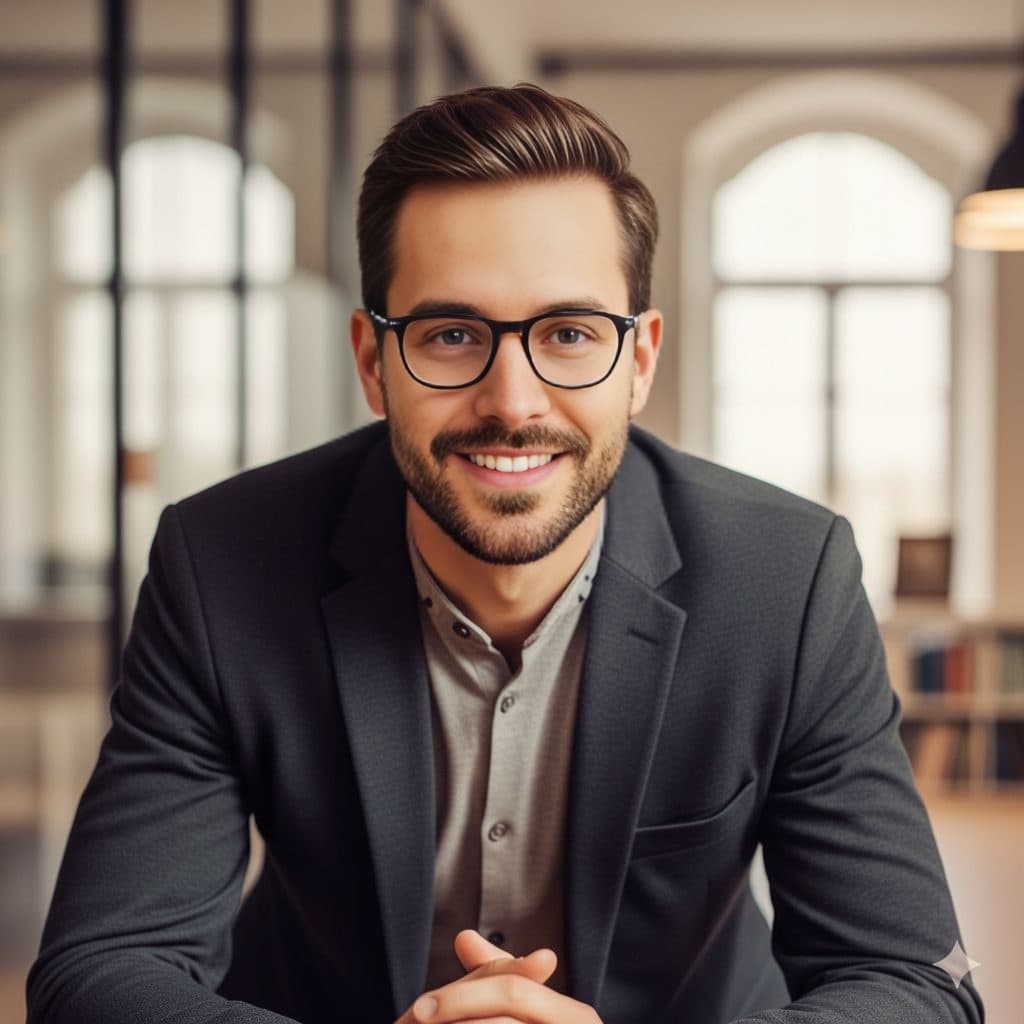 After: Bestselling Author (Male) template with a different face swapped in